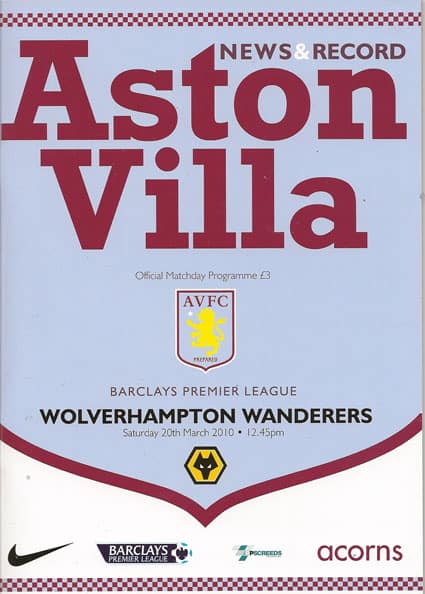 Aston Villa FC v Wolverhampton Wanderers FC